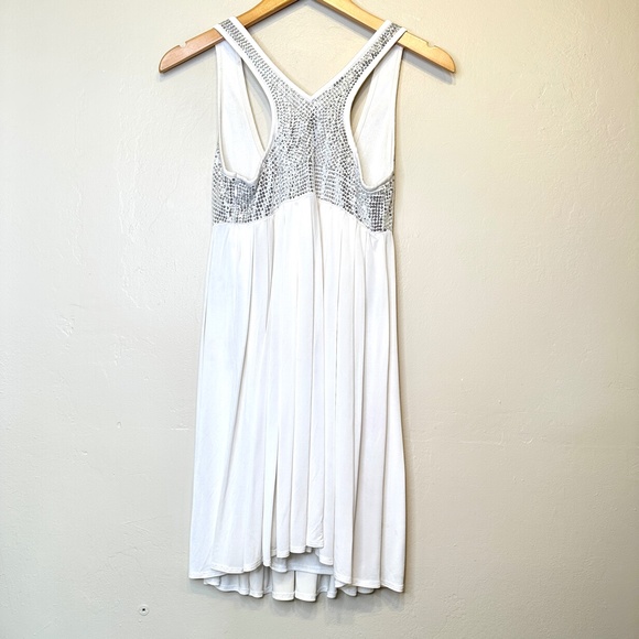 Laundry by SS LA | Pearl Sequin Pleated Valentines Sparkly Party Tank Mini Dress - Picture 4 of 16